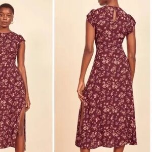 Reformation Oxblood midi dress